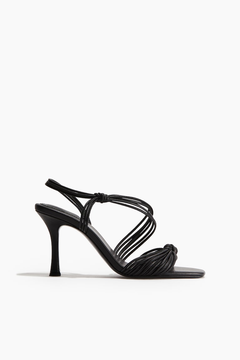 H&M Sandalias de tacón con tiras - Beige claro - MUJER Precio ultrabajo