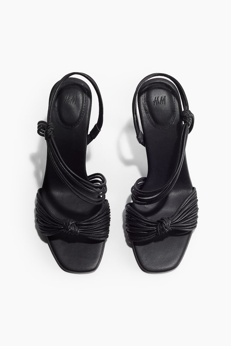 H&M Sandalias de tacón con tiras - Beige claro - MUJER Precio ultrabajo