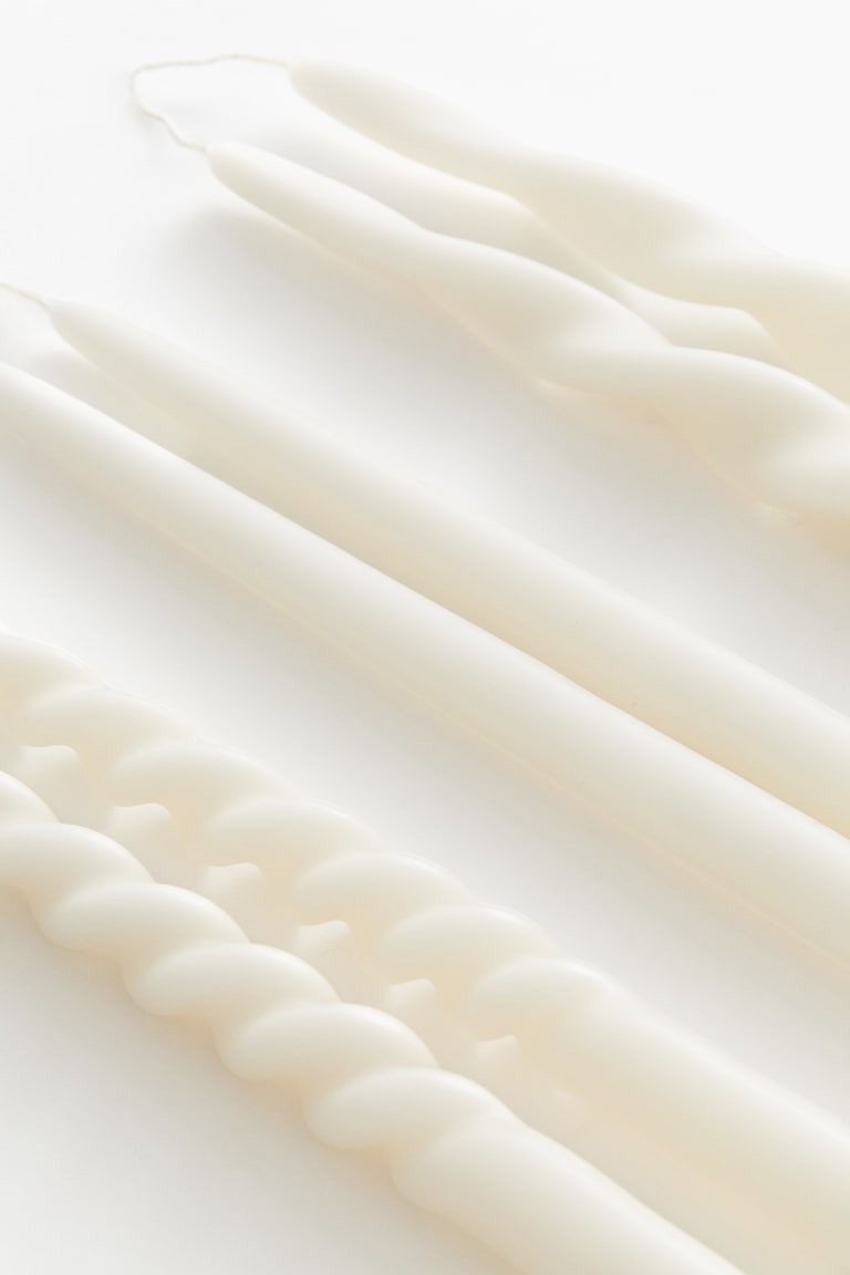 H&M Pack de 6 velas cónicas - Beige grisáceo claro - HOME Gran oferta