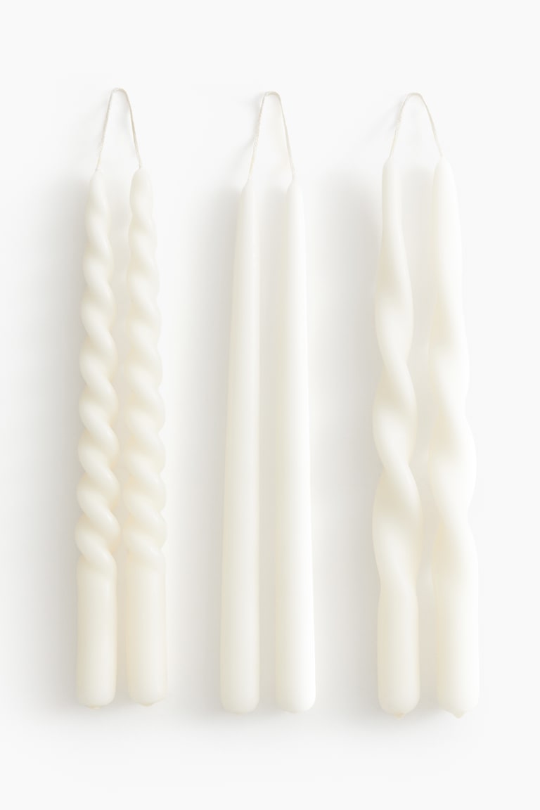 H&M Pack de 6 velas cónicas - Marrón oscuro - HOME