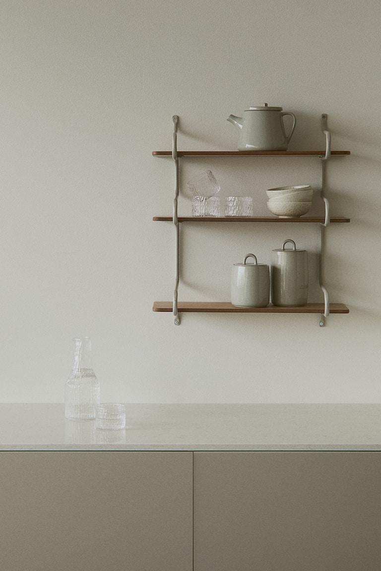 H&M Estante de pared con tres baldas - Beige/Blanco - HOME