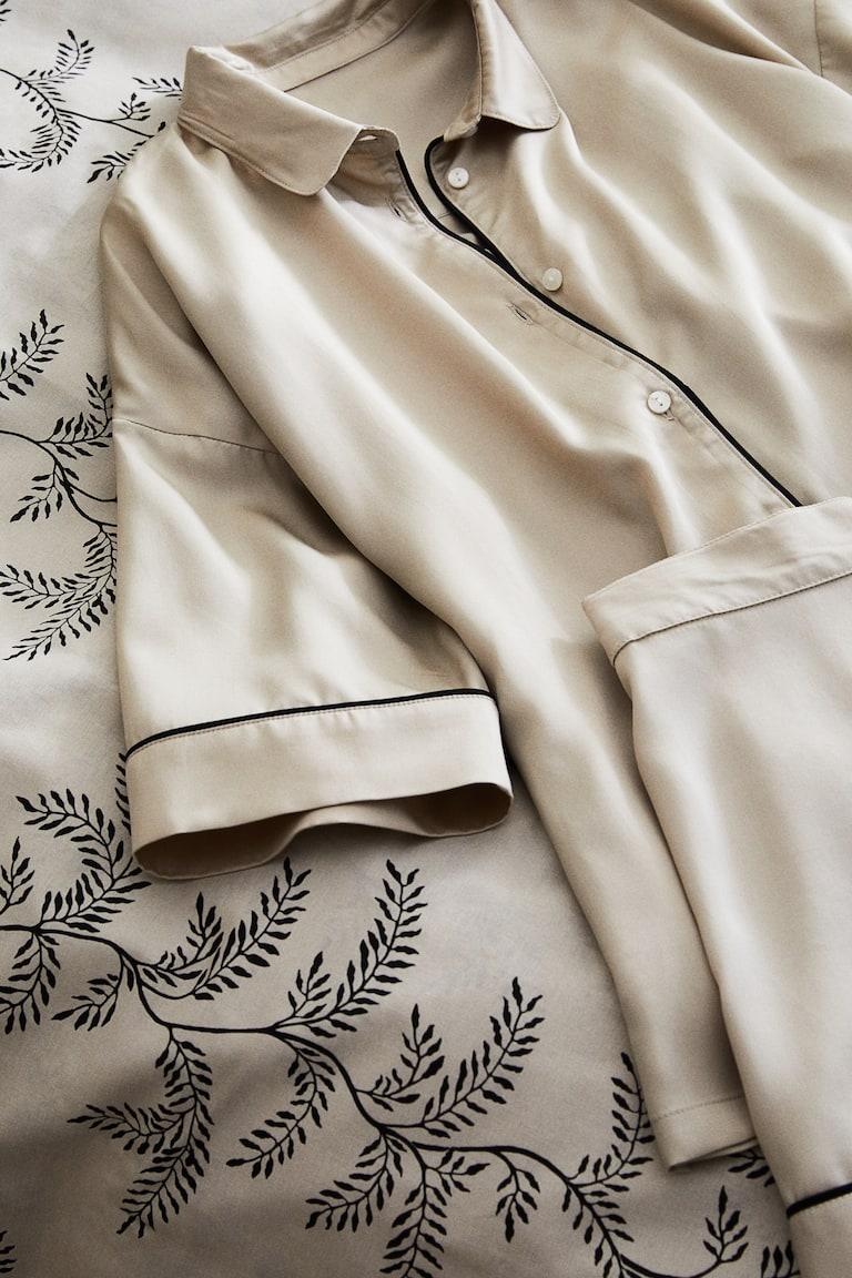 H&M Pijama de satén - Beige claro - HOME