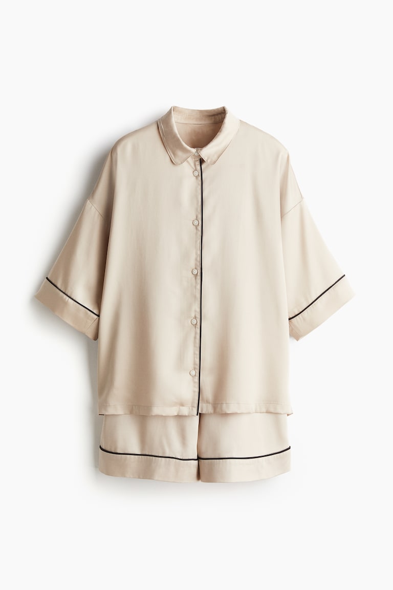 H&M Pijama de satén - Negro - HOME En oferta