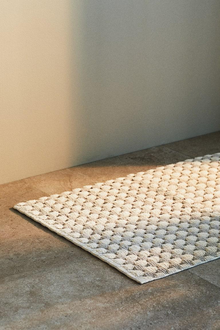 H&M Alfombra de baño estampada de algodón - Verde empolvado claro/Lunares - HOME