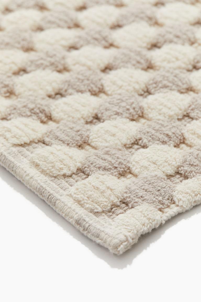 H&M Alfombra de baño estampada de algodón - Verde empolvado claro/Lunares - HOME Última moda