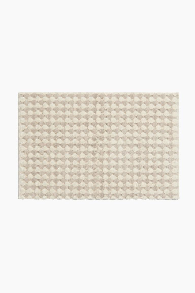 H&M Alfombra de baño estampada de algodón - Topo claro/Lunares - HOME Descuento por venta flash