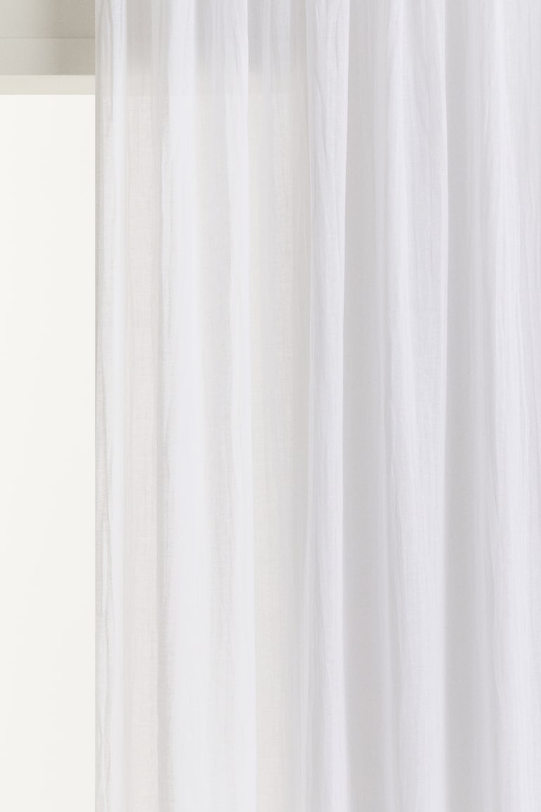 H&M Pack de 2 paneles de cortina en mezcla de lino - Blanco - HOME